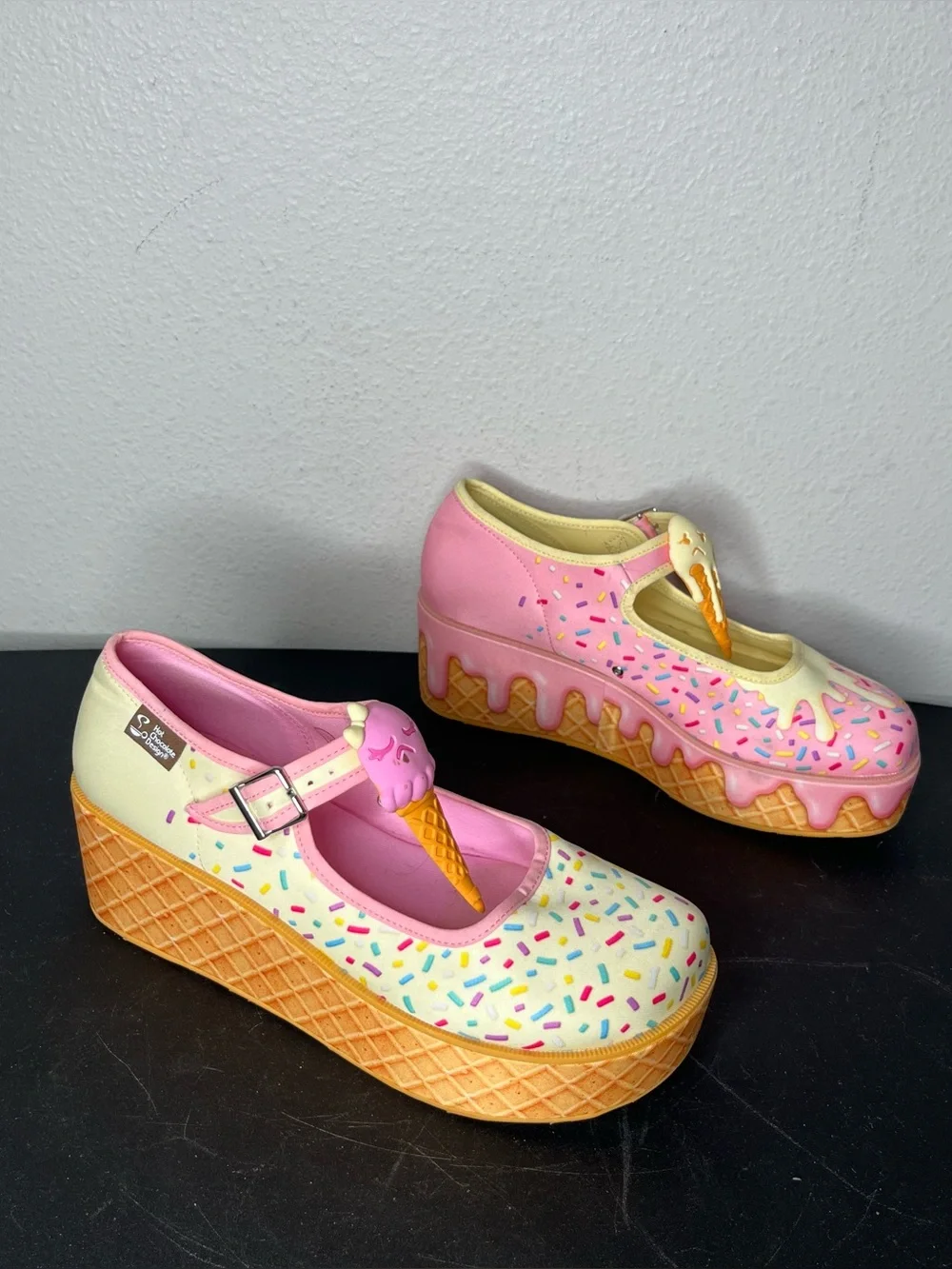 Hot Chocolate Designs Ice Cream I Melt For You Platform Mary Janes Kawaii Kitsch